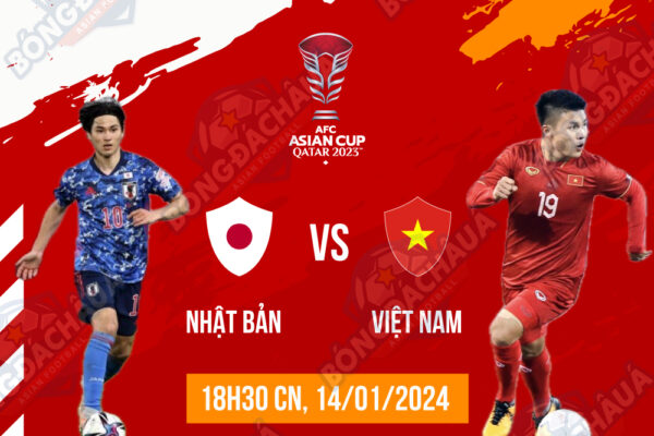 Nhật Bản vs Việt Nam, 18h30 ngày 14/01/2024