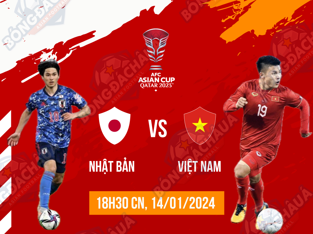 Nhật Bản vs Việt Nam, 18h30 ngày 14/01/2024