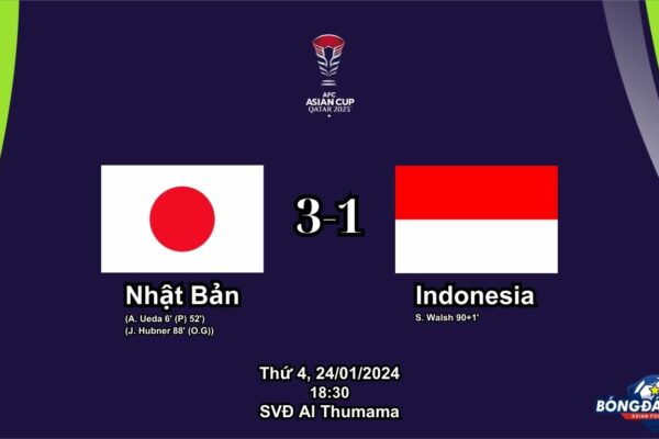 Nhật Bản 3-1 Indonesia