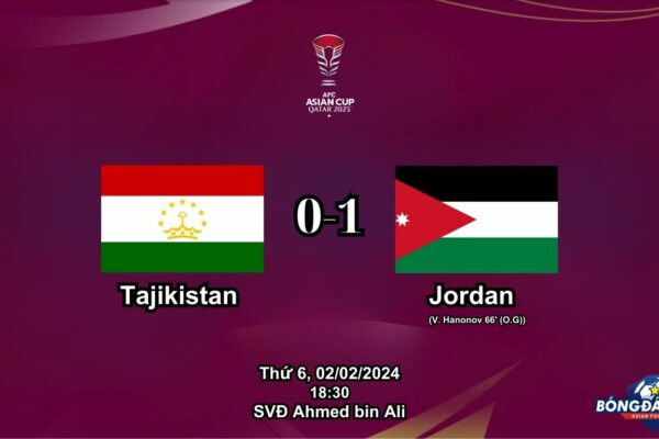 Tajikistan 0-1 Jordan