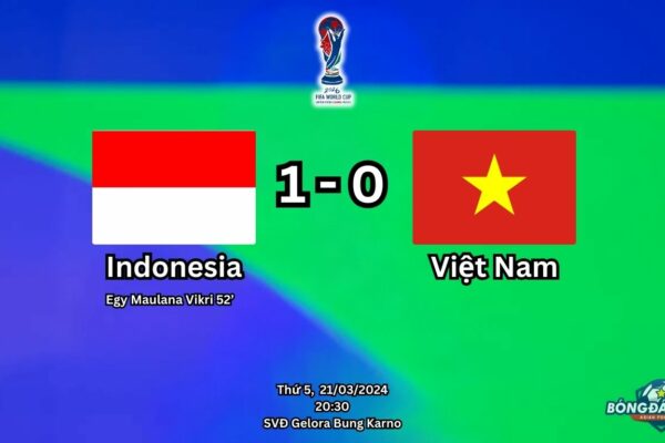 Indonesia 1-0 Việt Nam