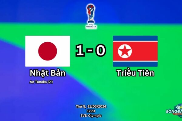 Nhật Bản 1-0 Triều Tiên