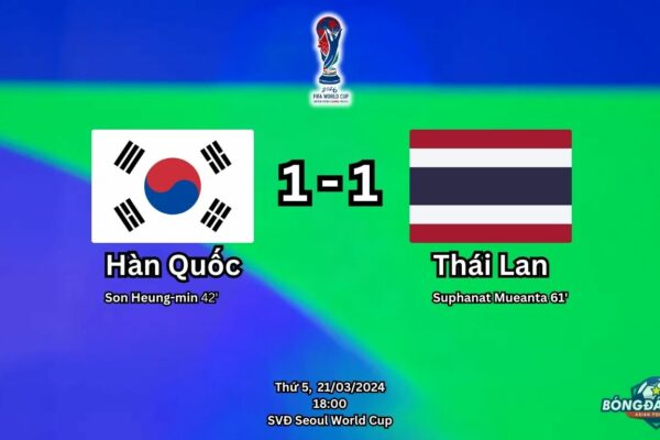 Hàn Quốc 1-1 Thái Lan