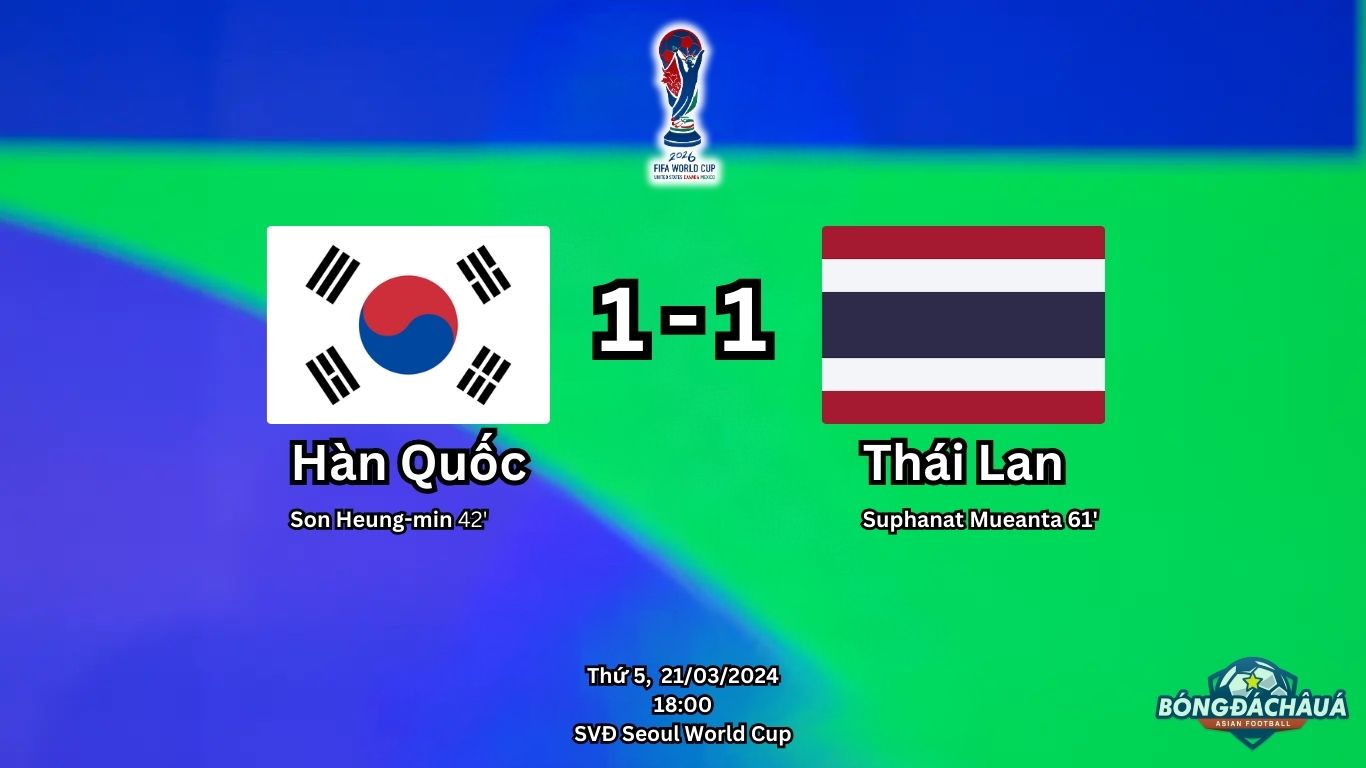 Hàn Quốc 1-1 Thái Lan