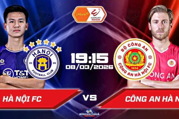 Hà Nội đối đầu Công An Hà Nội, 1915 ngày 08/03/2026