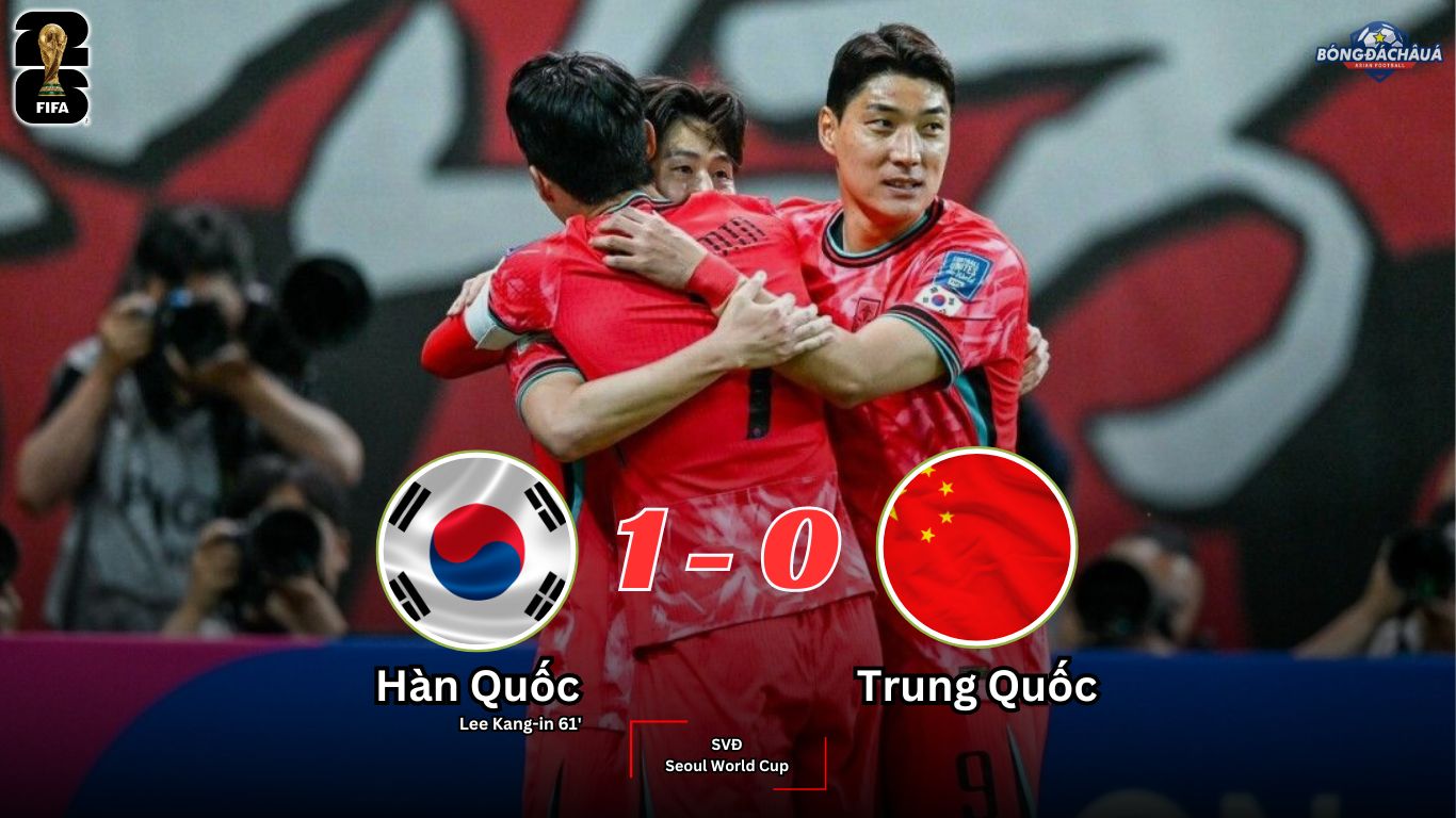 Hàn Quốc 1-0 Trung Quốc