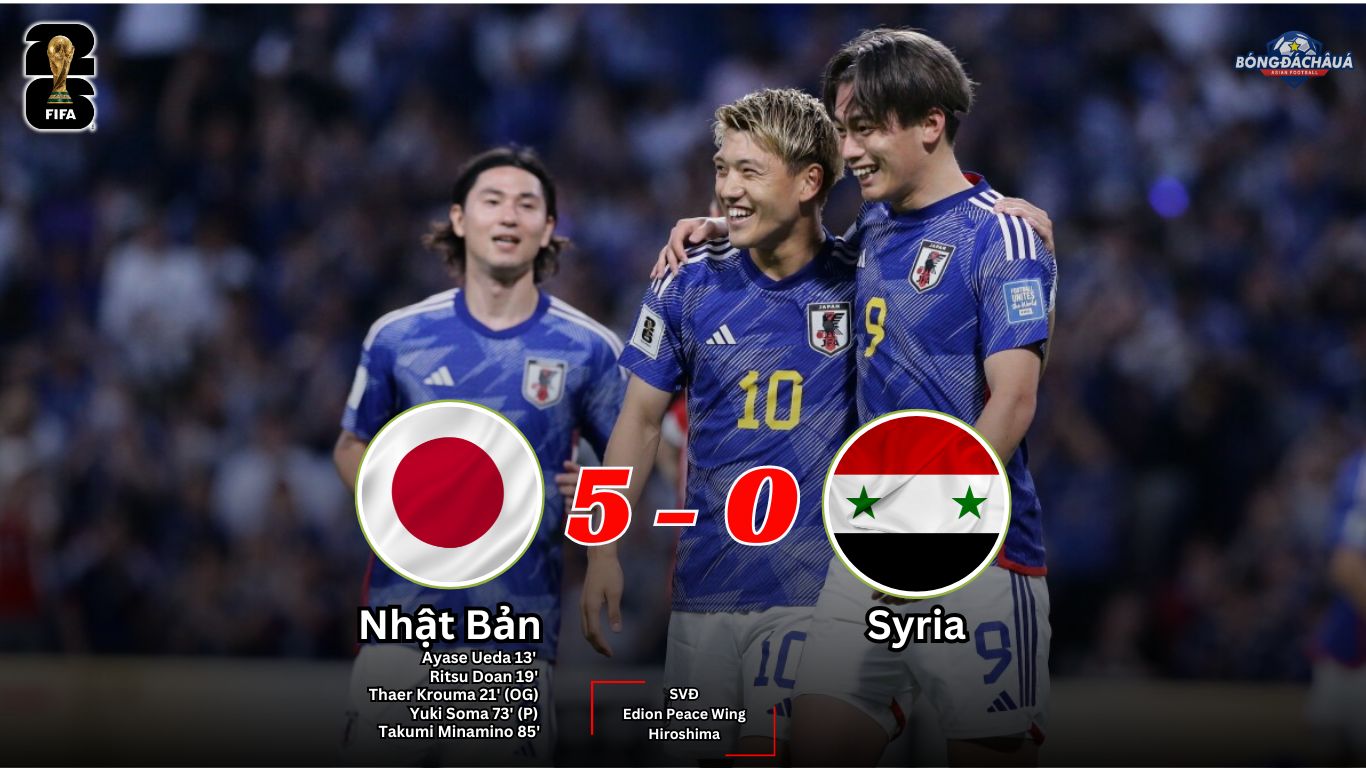Nhật Bản 5-0 Syria