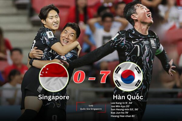 Singapore 0-7 Hàn Quốc