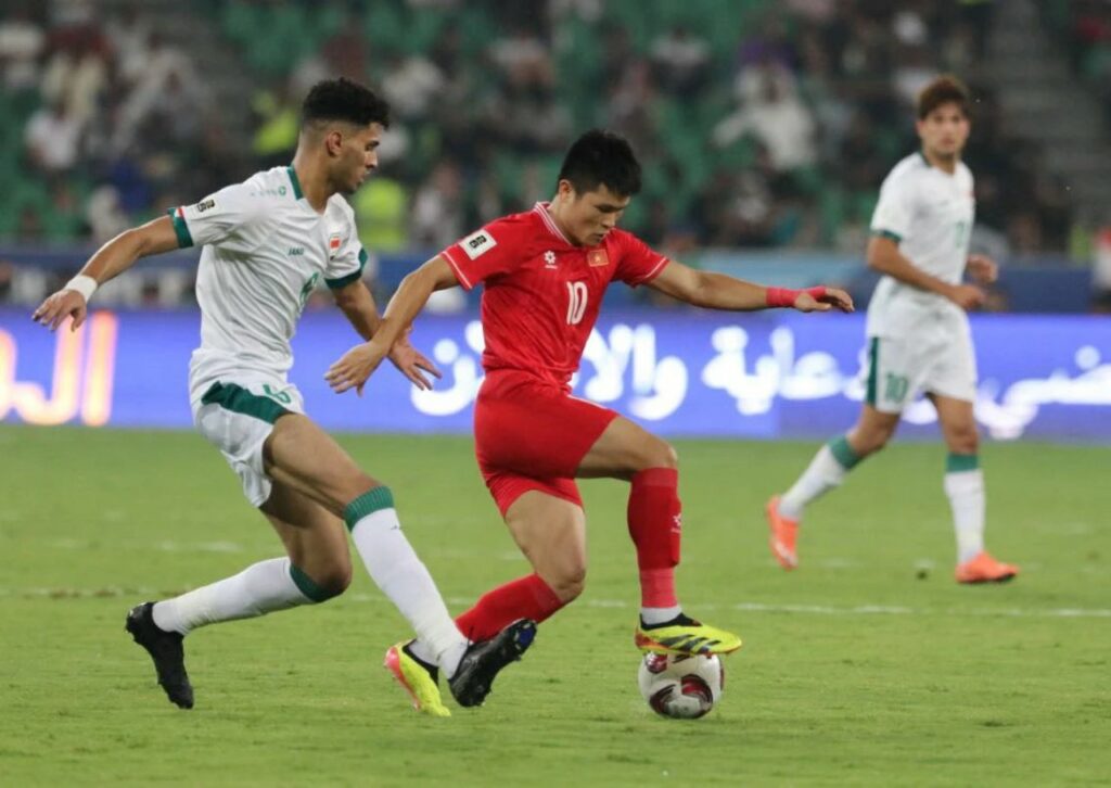 Đội tuyển Việt Nam để thua 1-3 trước Iraq.