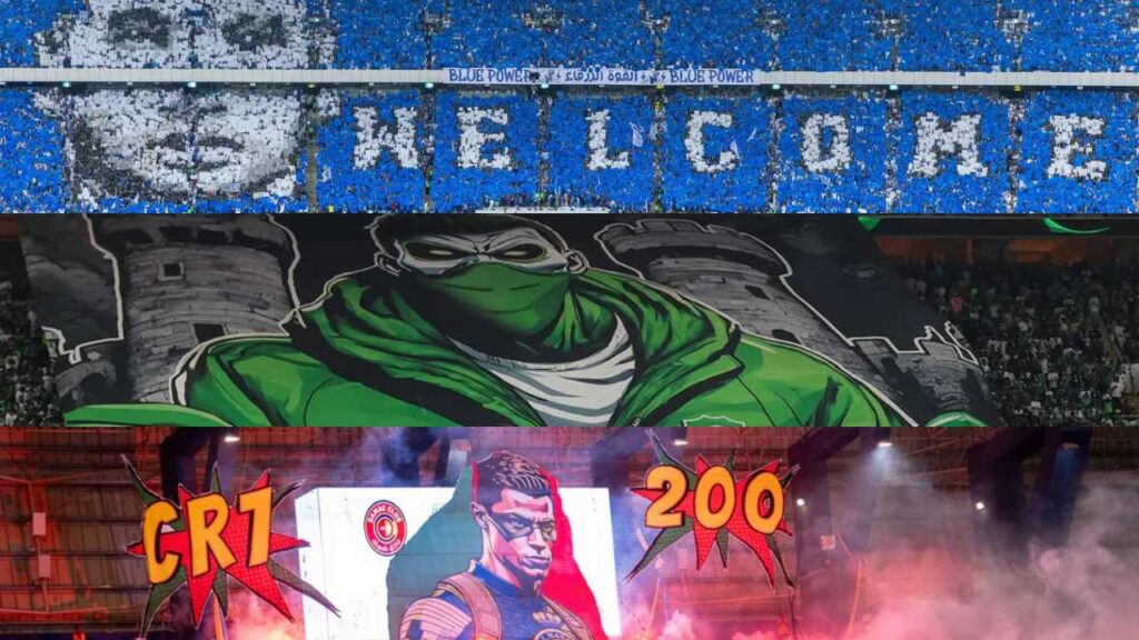 Những tấm tifo khổng lồ trong các trận đấu tại Saudi Pro League 2024/25