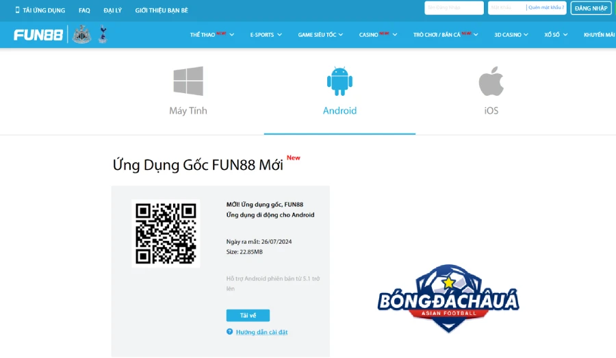 ứng dụng cá cược Fun88