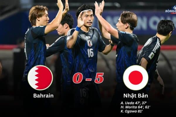 Bahrain 0-5 Nhật Bản