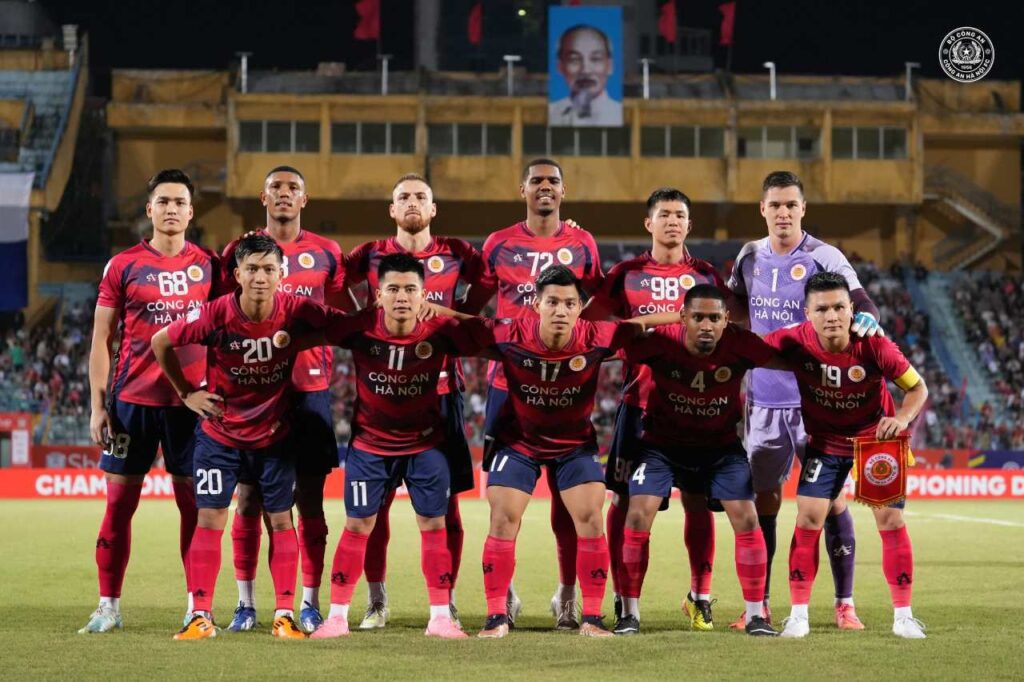 Đội hình chất lượng của Công An Hà Nội trong trận gặp Buriram United.