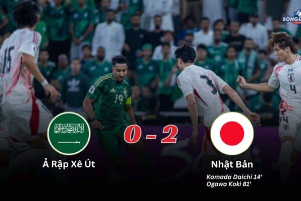 Ả Rập Xê Út 0-2 Nhật Bản