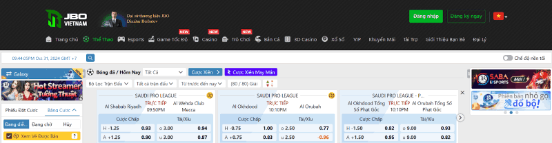 Đặt cược Saudo Pro League