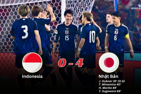 Indonesia 0-4 Nhật Bản