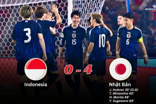 Kết Quả Lượt Trận Thứ 5 Bảng C Vòng Loại Thứ 3 World Cup 2026 Khu Vực Châu Á: Indonesia 0-4 Nhật Bản