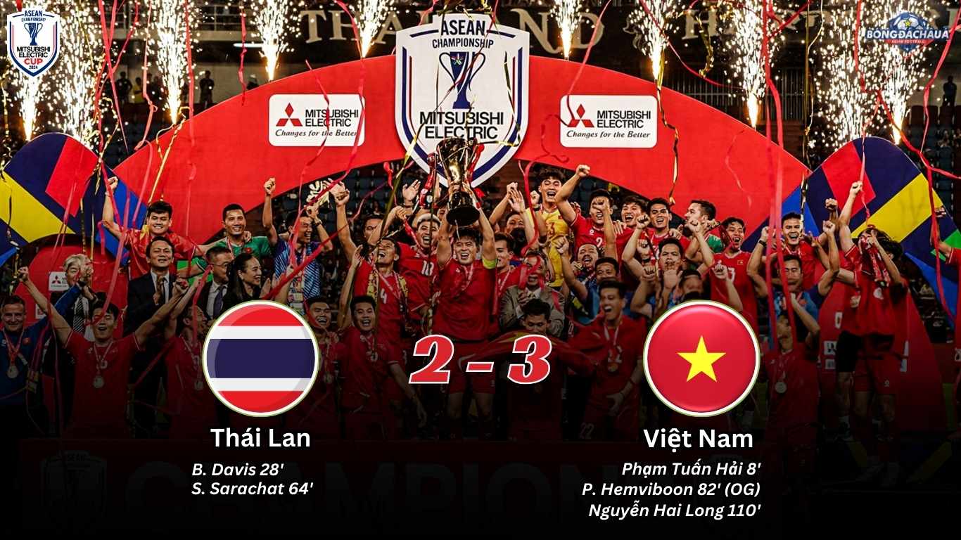 Kết Quả Lượt Về Chung Kết ASEAN Cup 2024 Thái Lan 2-3 Việt Nam