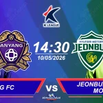 Anyang FC đối đầu Jeonbuk Hyundai Motors, 14h30 ngày 10052026