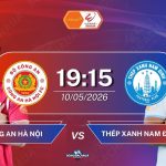 Công An Hà Nội đối đầu Thép Xanh Nam Định, 19h15 ngày 10052026