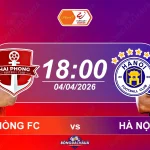 Hải Phòng đối đầu Hà Nội FC, 18h00 ngày 04042026