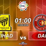 Al Ittihad đối đầu Damac, 1h00 ngày 11052026