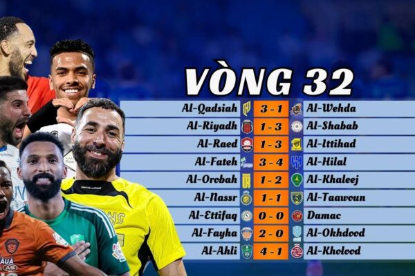 Kết Quả Vòng 32 Saudi Pro League 2024/25