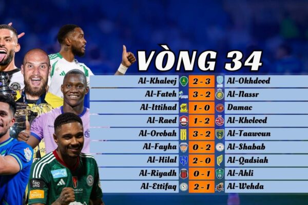 Vòng 34 Saudi Pro League 2024/25