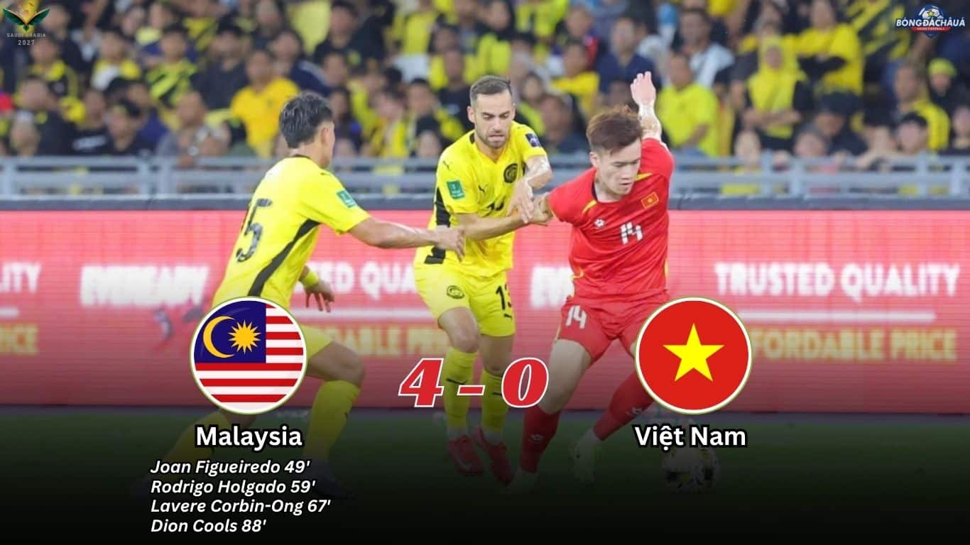 Malaysia 4-0 Việt Nam