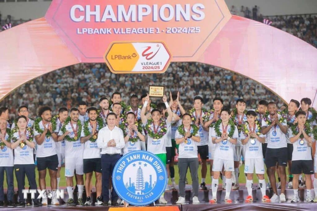 CLB Thép Xanh Nam Định hiện đang là đội bóng mạnh hàng đầu V-League.