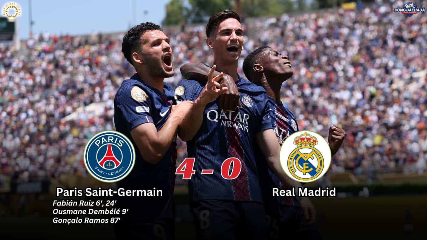 Kết Quả Bán Kết FIFA Club World Cup 2025: Real Madrid 0-4 PSG