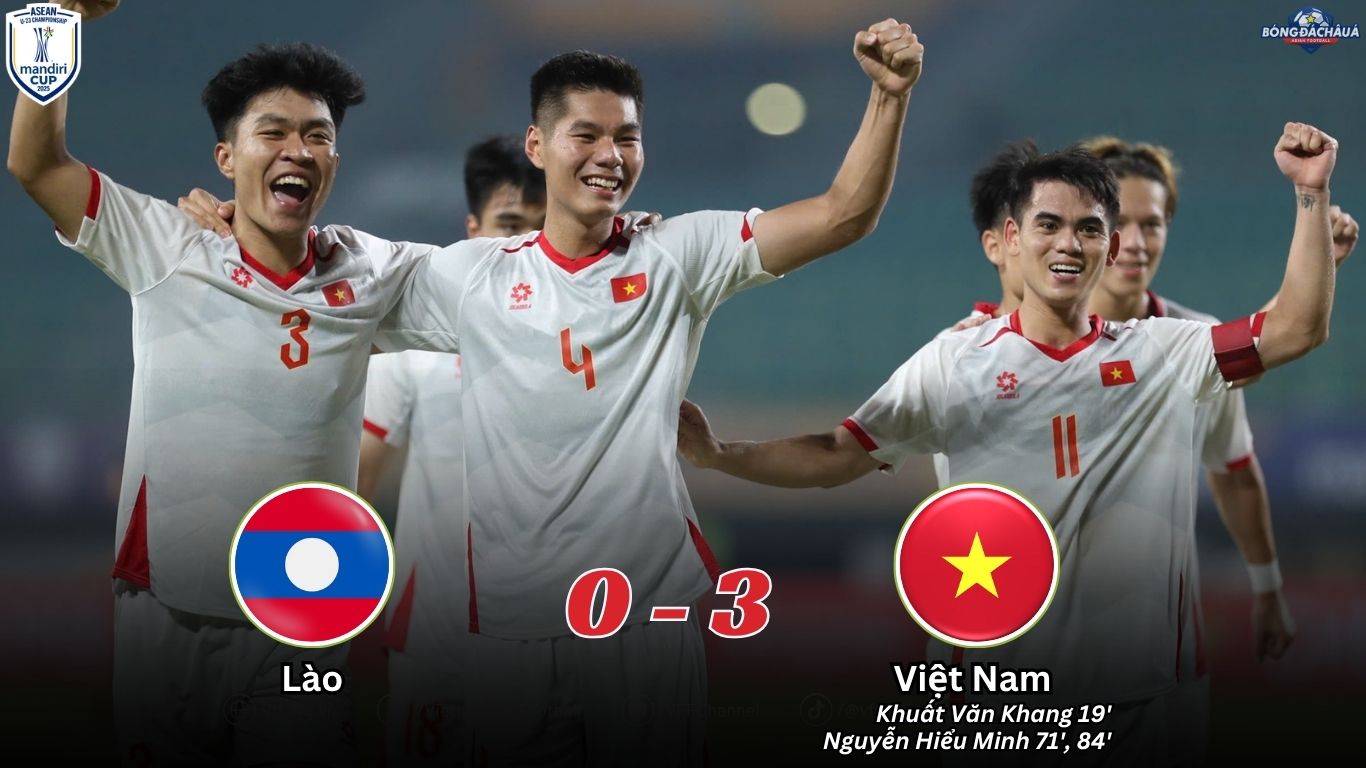 Kết Quả Lượt Trận Thứ Nhất Bảng B U23 ASEAN 2025 U23 Lào 0-3 U23 Việt Nam