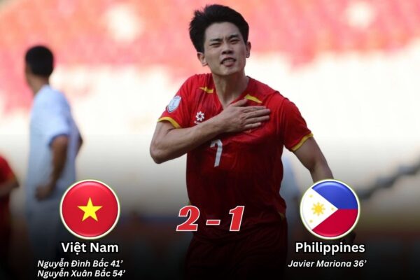 Kết Quả Trận Bán Kết U23 ASEAN 2025 Việt Nam 2-1 Philippines