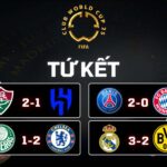 Kết Quả Vòng Tứ Kết FIFA Club World Cup 2025 Palmeiras 1-2 Chelsea, Real Madrid 3-2 Dortmund