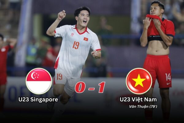 Kết Quả Lượt Trận Thứ Hai Bảng C Vòng Loại U23 Asian Cup 2026 Singapore 0-1 Việt Nam
