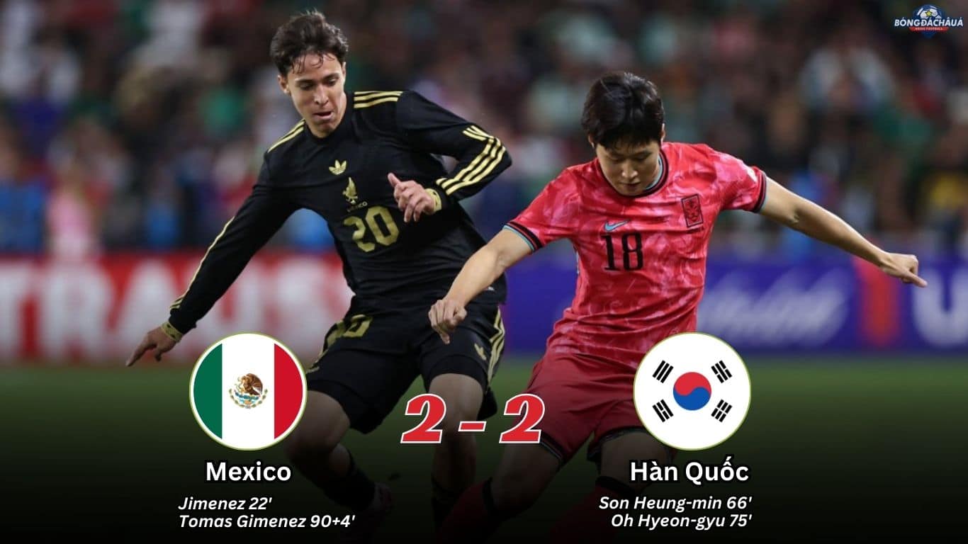 Kết Quả Trận Giao Hữu Quốc Tế 2025 Mexico 2-2 Hàn Quốc