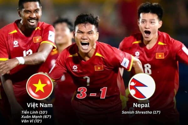 Kết Quả Trận Đấu Việt Nam 3-1 Nepal