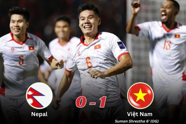Kết Quả Trận Đấu Vòng Loại Thứ 3 Asian Cup 2027: Nepal 0-1 Việt Nam