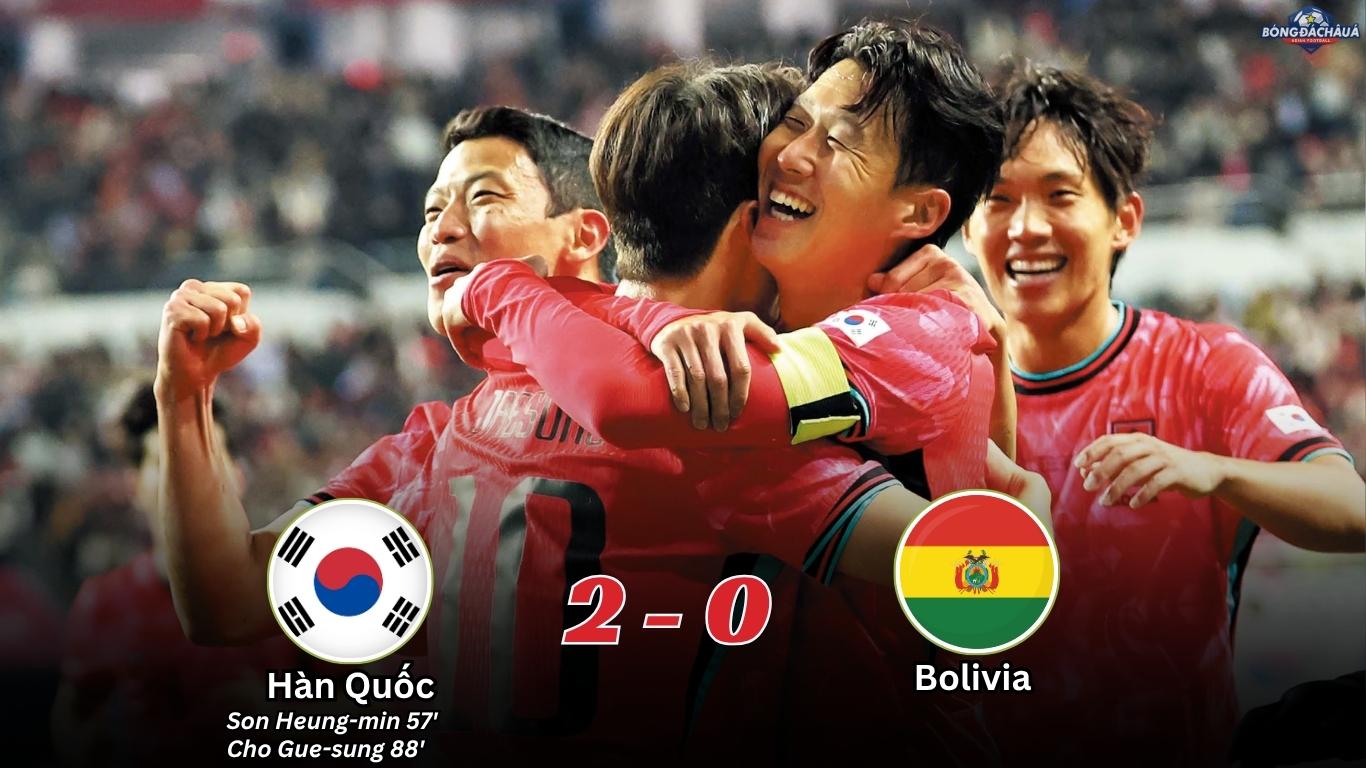 Kết Quả Giao Hữu Quốc Tế 2025 Hàn Quốc 2-0 Bolivia