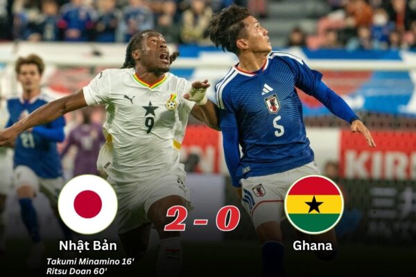 Kết Quả Giao Hữu Quốc Tế 2025 Nhật Bản 2-0 Ghana