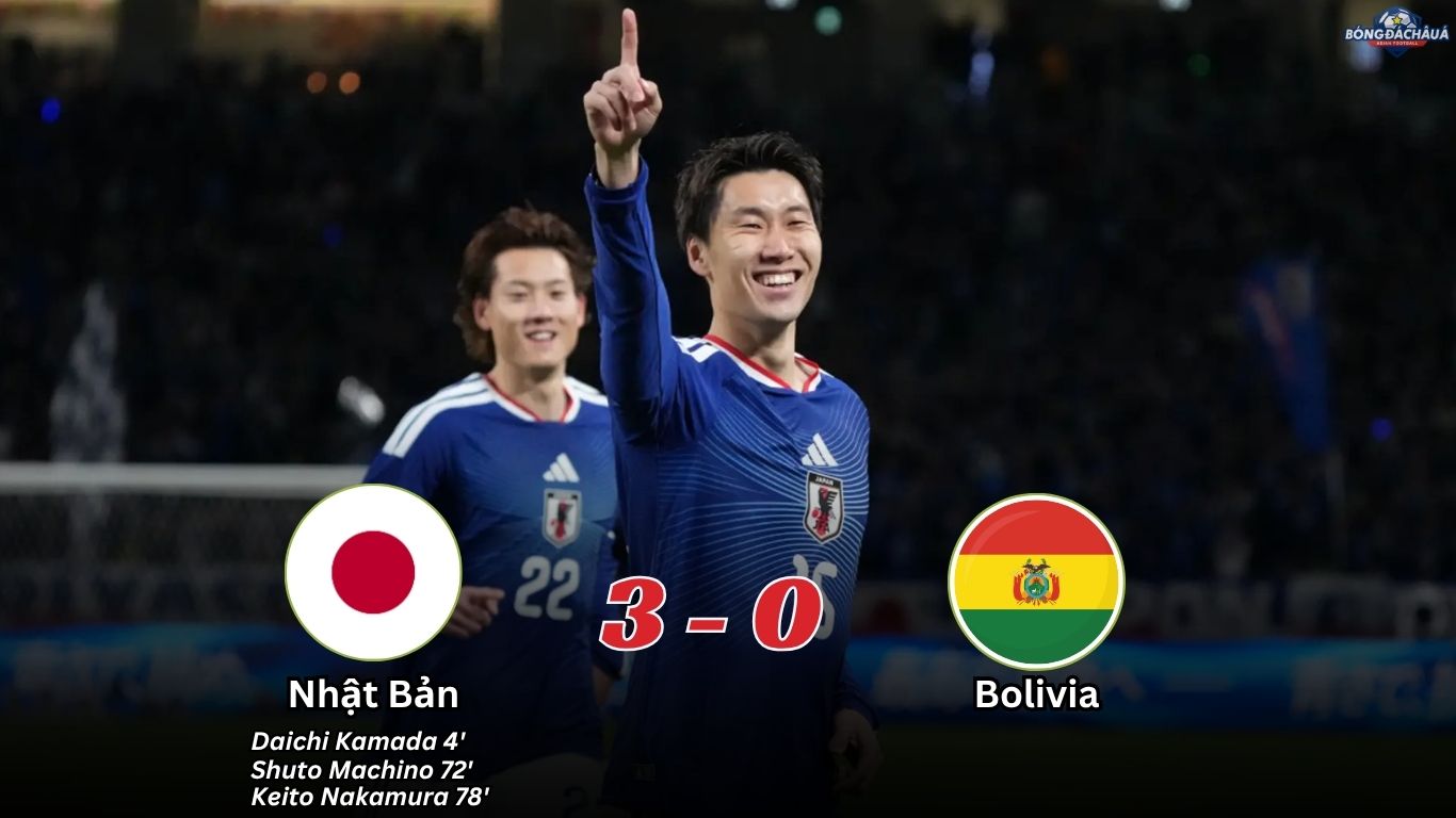 Kết Quả Giao Hữu Quốc Tế 2025 Nhật Bản 3-0 Bolivia
