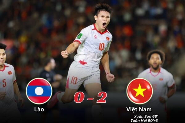 Kết Quả Trận Đấu Vòng Loại Thứ 3 Asian Cup 2027: Lào 0-2 Việt Nam