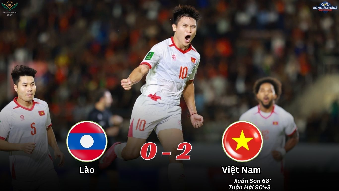 Kết Quả Trận Đấu Vòng Loại Thứ 3 Asian Cup 2027: Lào 0-2 Việt Nam