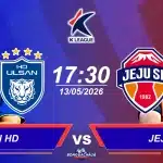 Ulsan HD đối đầu Jeju SK, 17h30 ngày 13052026