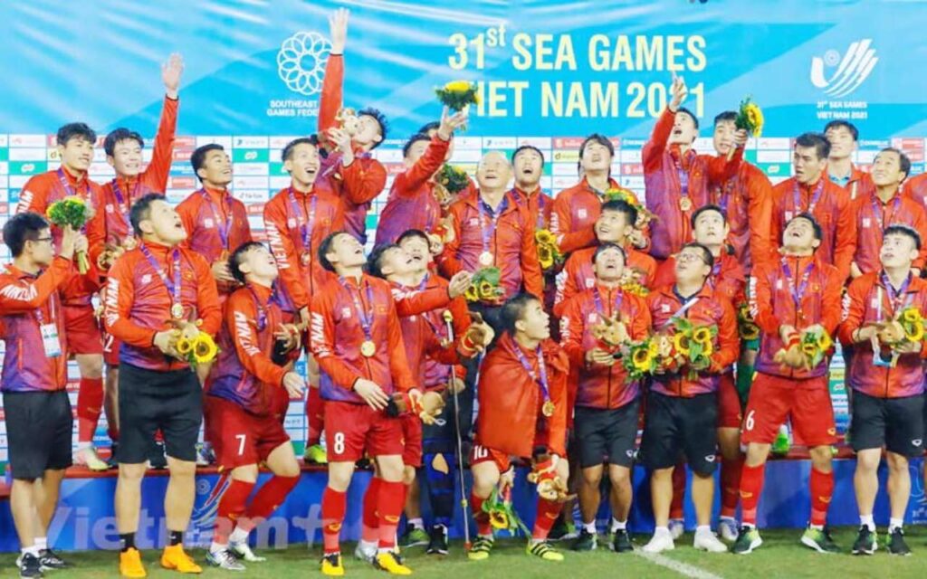 HLV Park Hang-seo dẫn dắt U22 Việt Nam vô địch SEA Games 2021. 