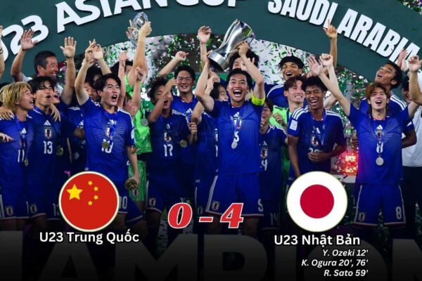 Chung Kết U23 Asian Cup 2026 U23 Trung Quốc 0-4 U23 Nhật Bản