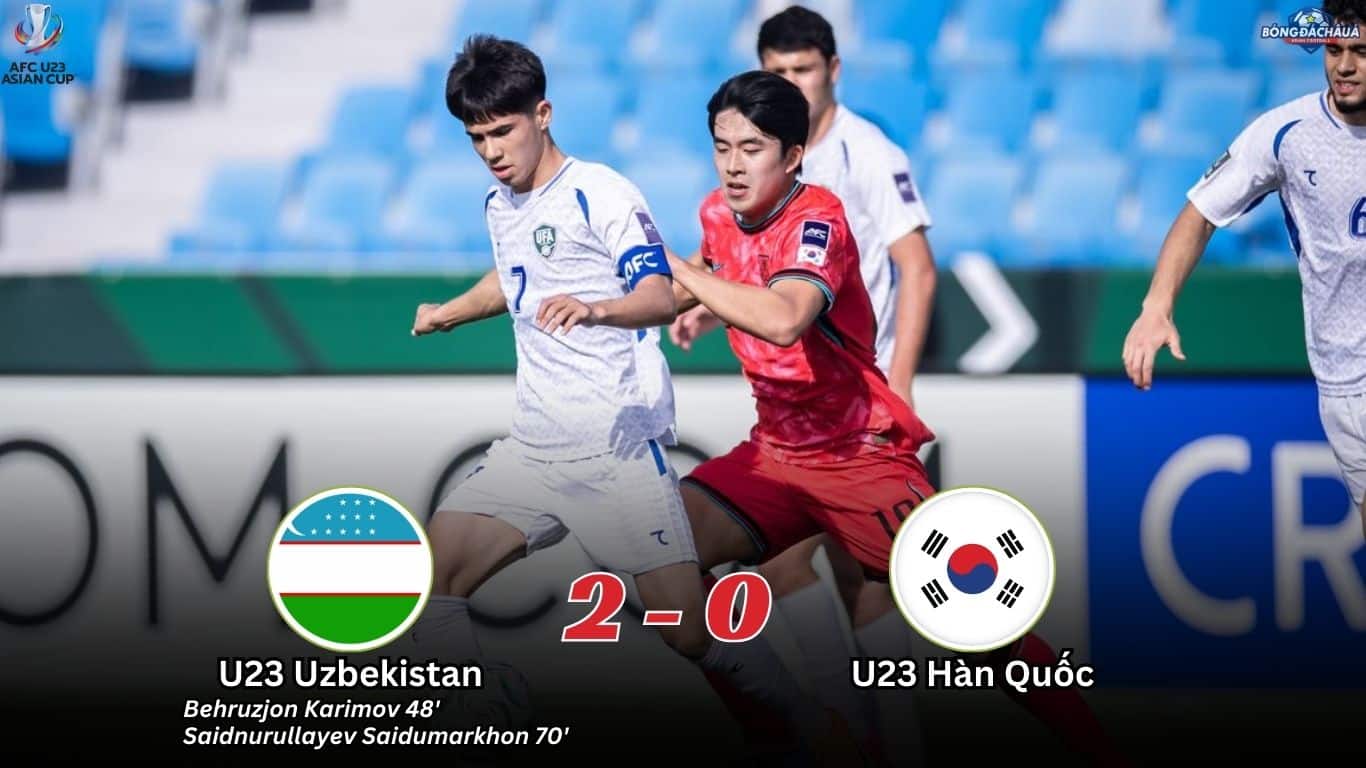 U23 Uzbekistan 2-0 U23 Hàn Quốc