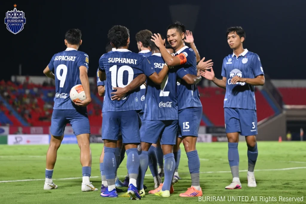 Buriram United tạo khoảng cách an toàn đến 13 điểm trên bảng xếp hạng Thai League 2025/26. Ảnh: Buriram United