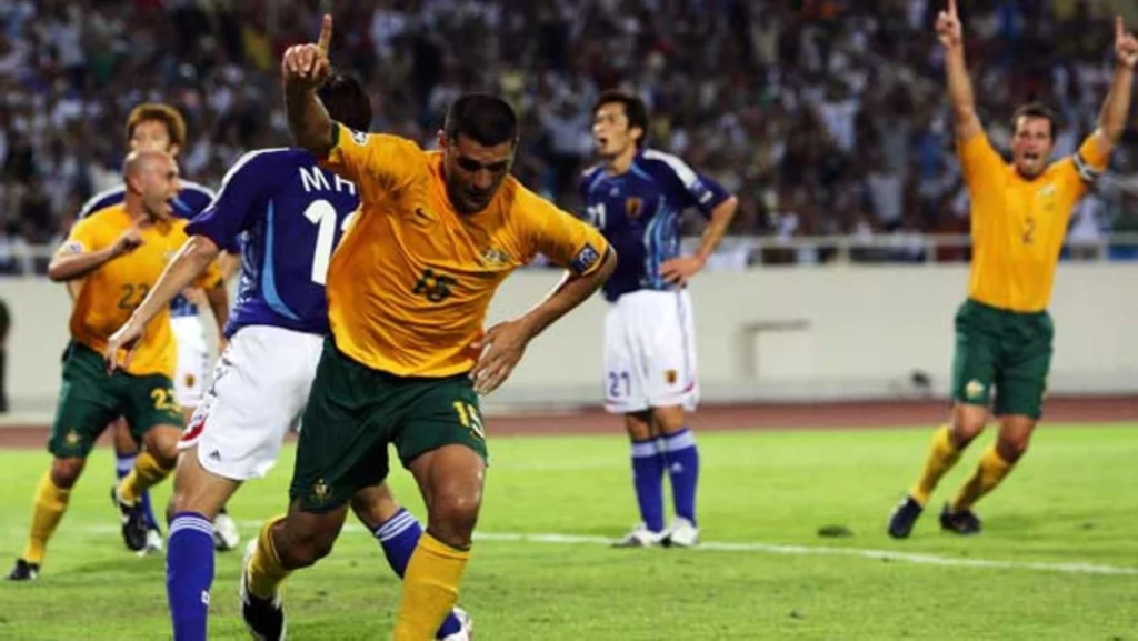 Đội tuyển Úc ngược dòng giành chiến thắng 3-1 trước Nhật Bản tại World Cup 2006. Ảnh: Socceroos