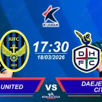 Incheon United đối đầu Daejeon Hana Citizen, 17h30 ngày 18032026